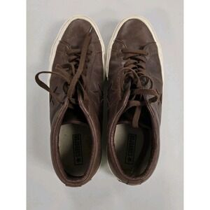 CONVERSE BROWN LEATHER ALL-STAR Street Low Top Shoes Mens 12